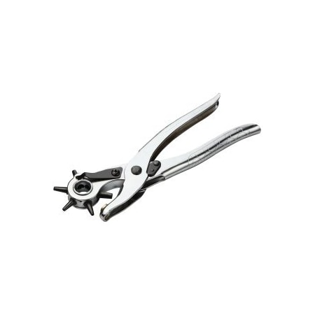 Tolsen Revolving Leather Punch 6 Sizes, 40-Cr Hardened, Chrome Plated 10101